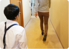 問診と靴のチェック